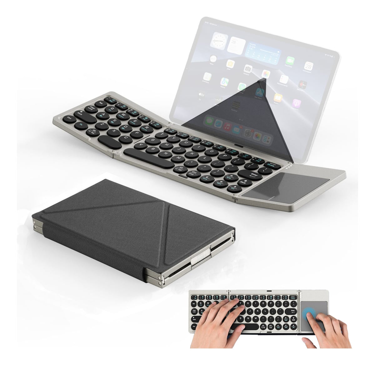 TECLADO PORTÁTIL TOUCHFLIP PARA IPAD AIR 11 M3 CHIP (2025) - 1
