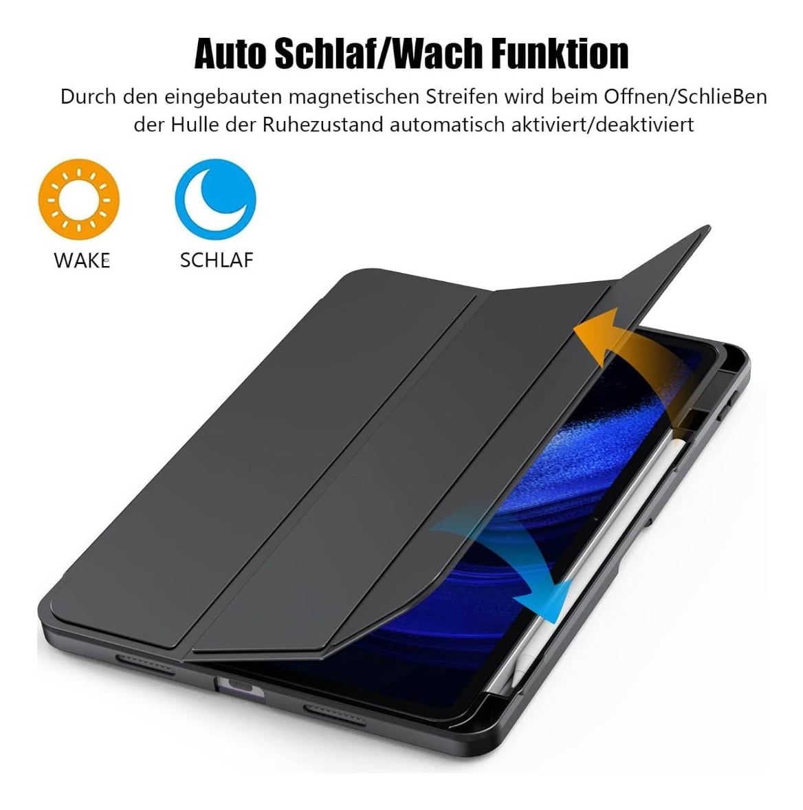 CASE PARA GALAXY TAB A11 8.7 X130 X133 FUNDA ESTUCHE NEGRO - 3