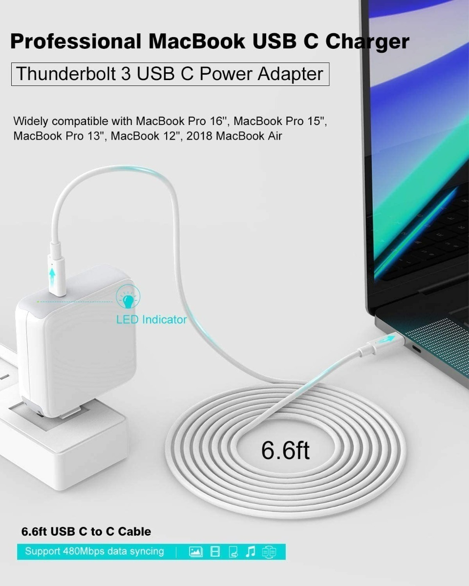 CARGADOR SZPOWER 96W PARA MACBOOK PRO 14 M5 (2025) A3434 - 2