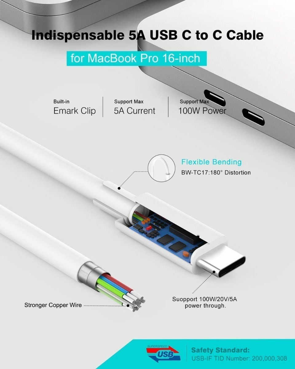 CARGADOR SZPOWER 96W PARA MACBOOK PRO 14 M5 (2025) A3434 - 3