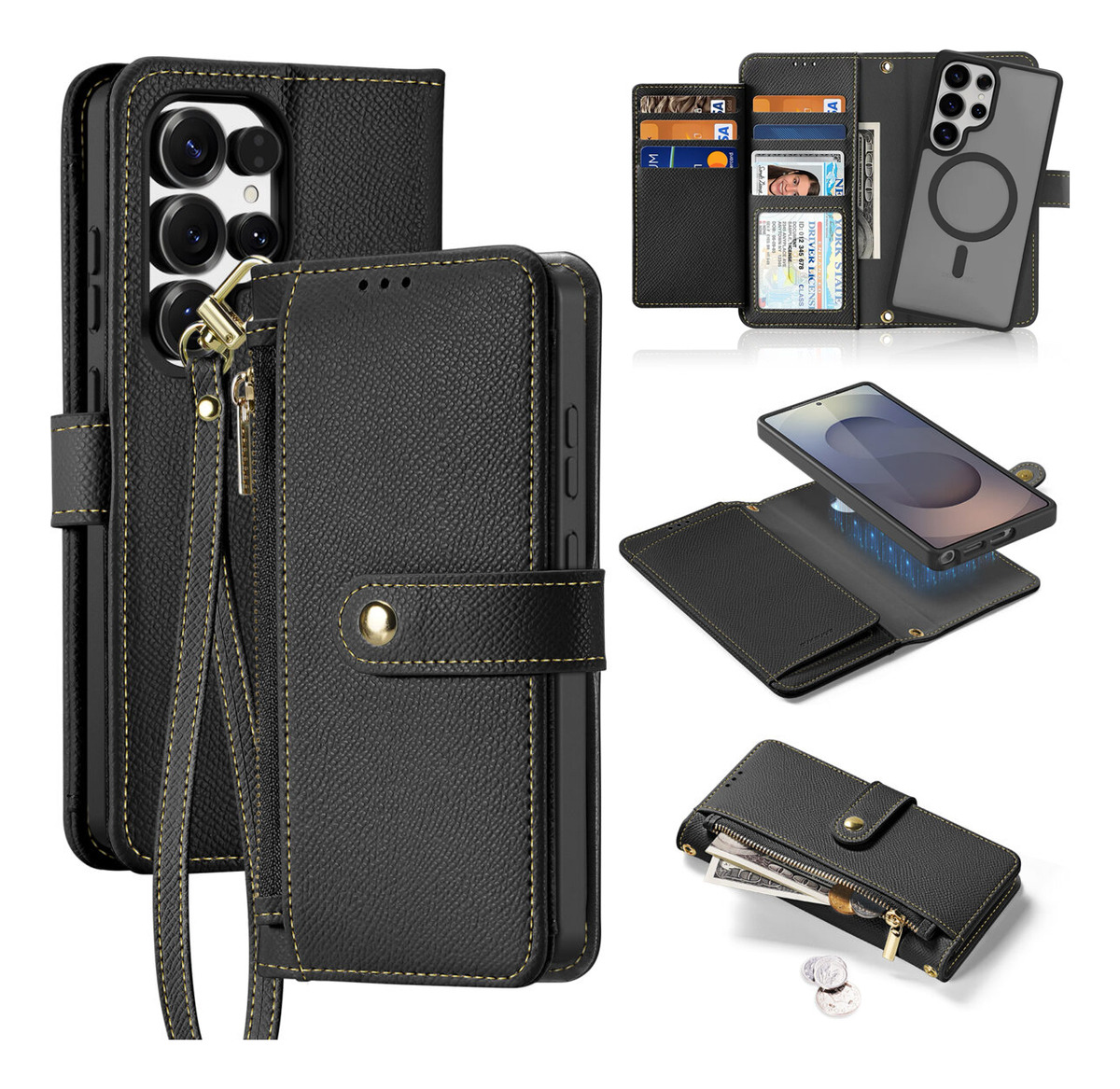 CASE + FLIP COVER (MAG) LEATHER PARA GALAXY S25 ULTRA (2025) - 1