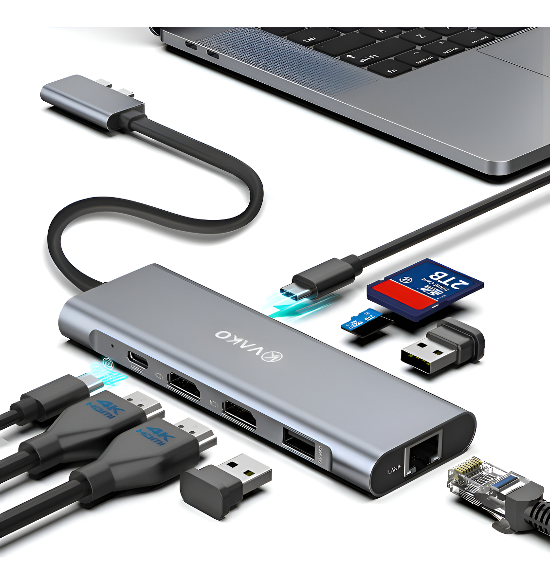 HUB VAKO USB C HDMI PARA MACBOOK PRO 14 M5 (2025) A3434 - 1