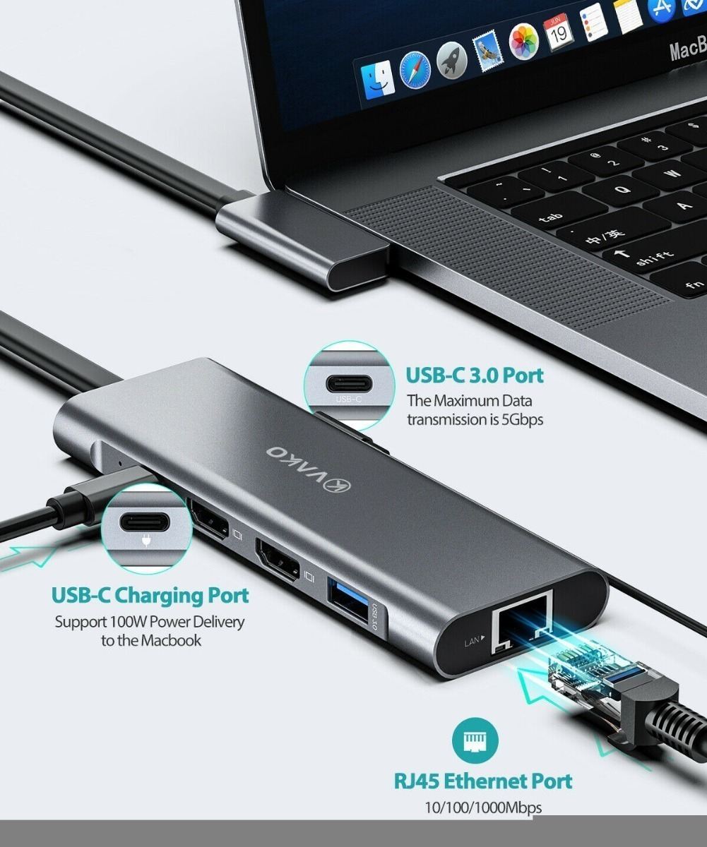 HUB VAKO USB C HDMI PARA MACBOOK PRO 14 M5 (2025) A3434 - 3