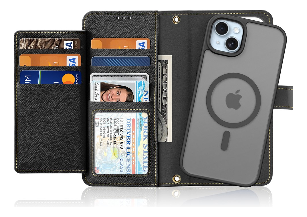 CASE + FLIP COVER (MAG) LEATHER PARA IPHONE 14 NORMAL 6.1 - 2