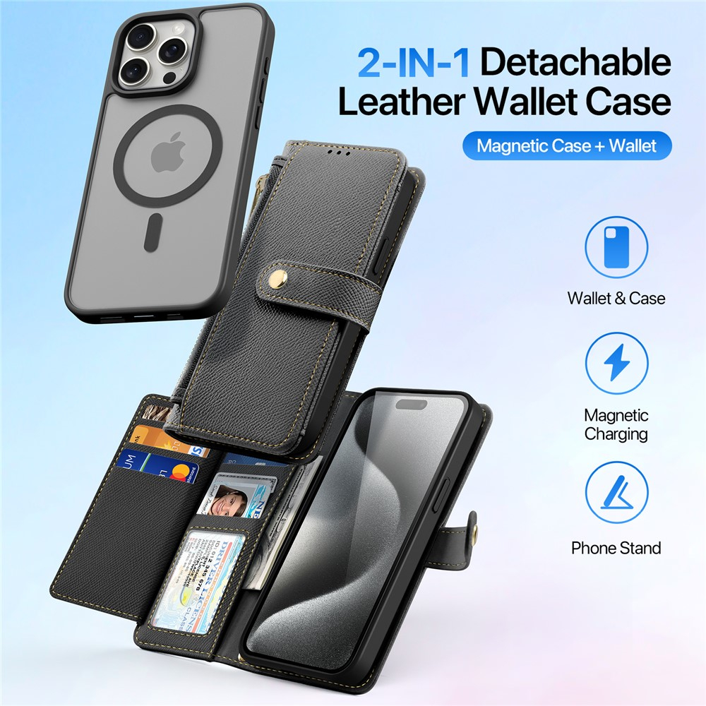 CASE + FLIP COVER (MAG) LEATHER PARA IPHONE 15 PRO MAX 6.7 - 3