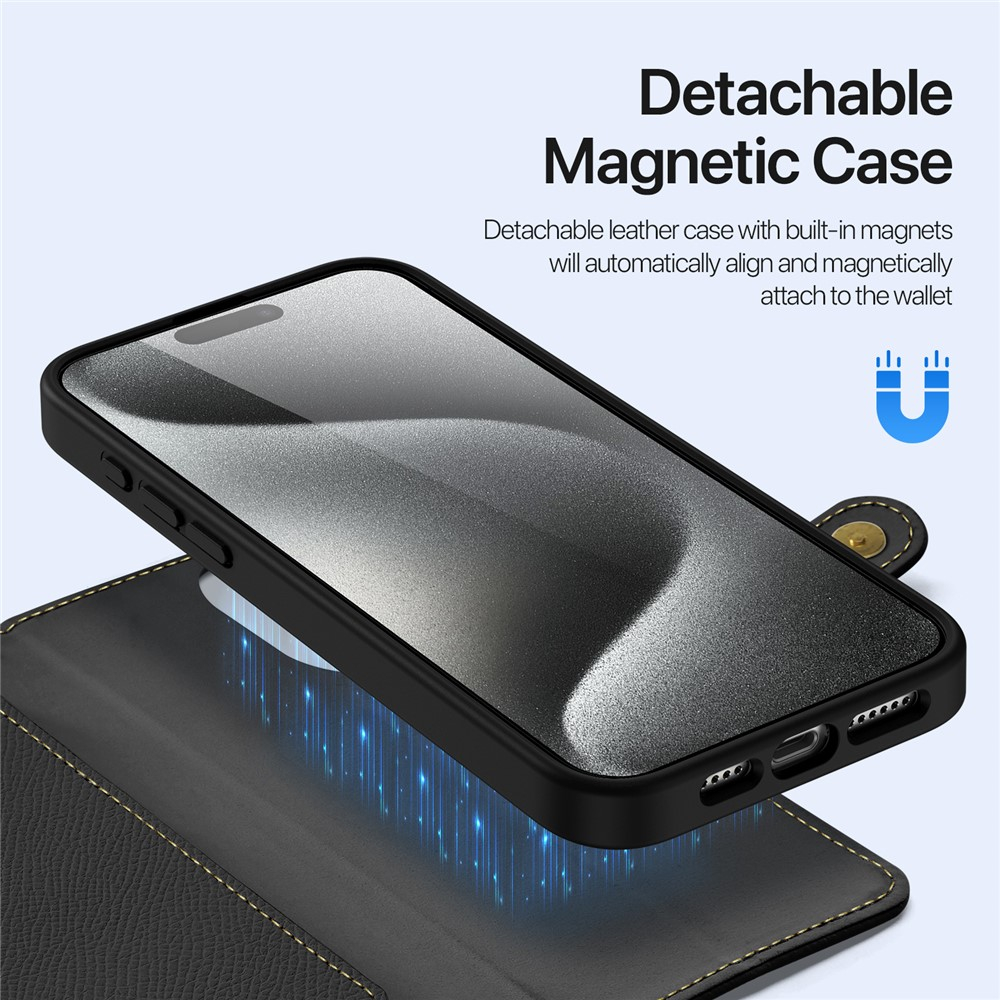 CASE + FLIP COVER (MAG) LEATHER PARA IPHONE 15 PRO MAX 6.7 - 5