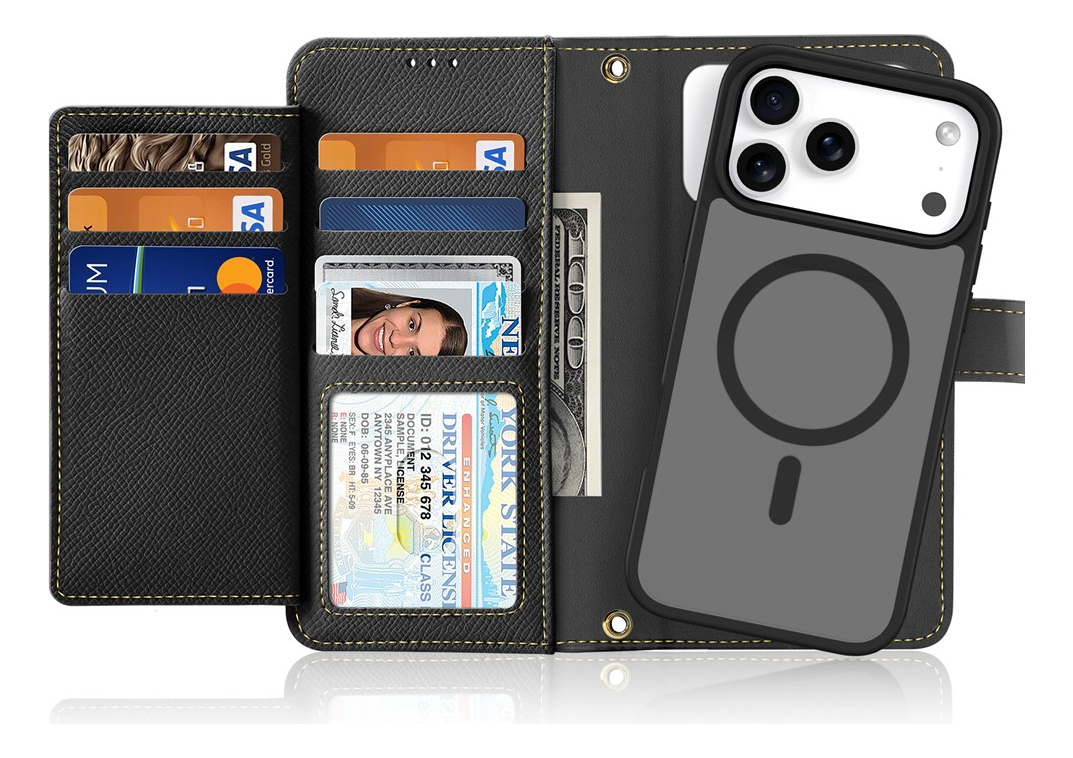 CASE + FLIP COVER (MAG) LEATHER PARA IPHONE 17 PRO MAX 6.9 - 3