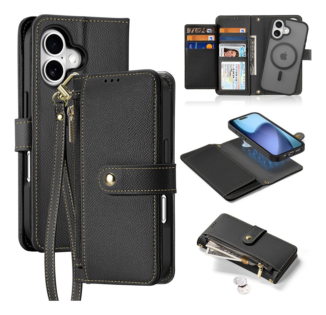 CASE + FLIP COVER (MAG) LEATHER PARA IPHONE 17 NORMAL 6.3 - 1