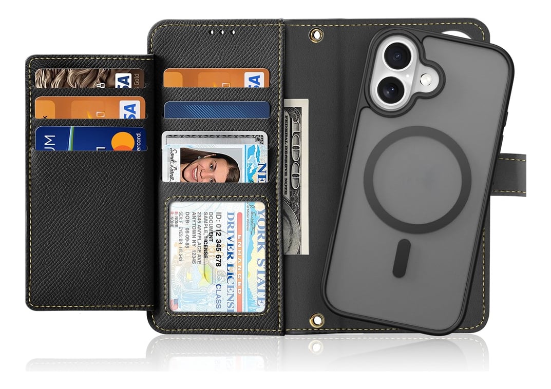 CASE + FLIP COVER (MAG) LEATHER PARA IPHONE 17 NORMAL 6.3 - 2