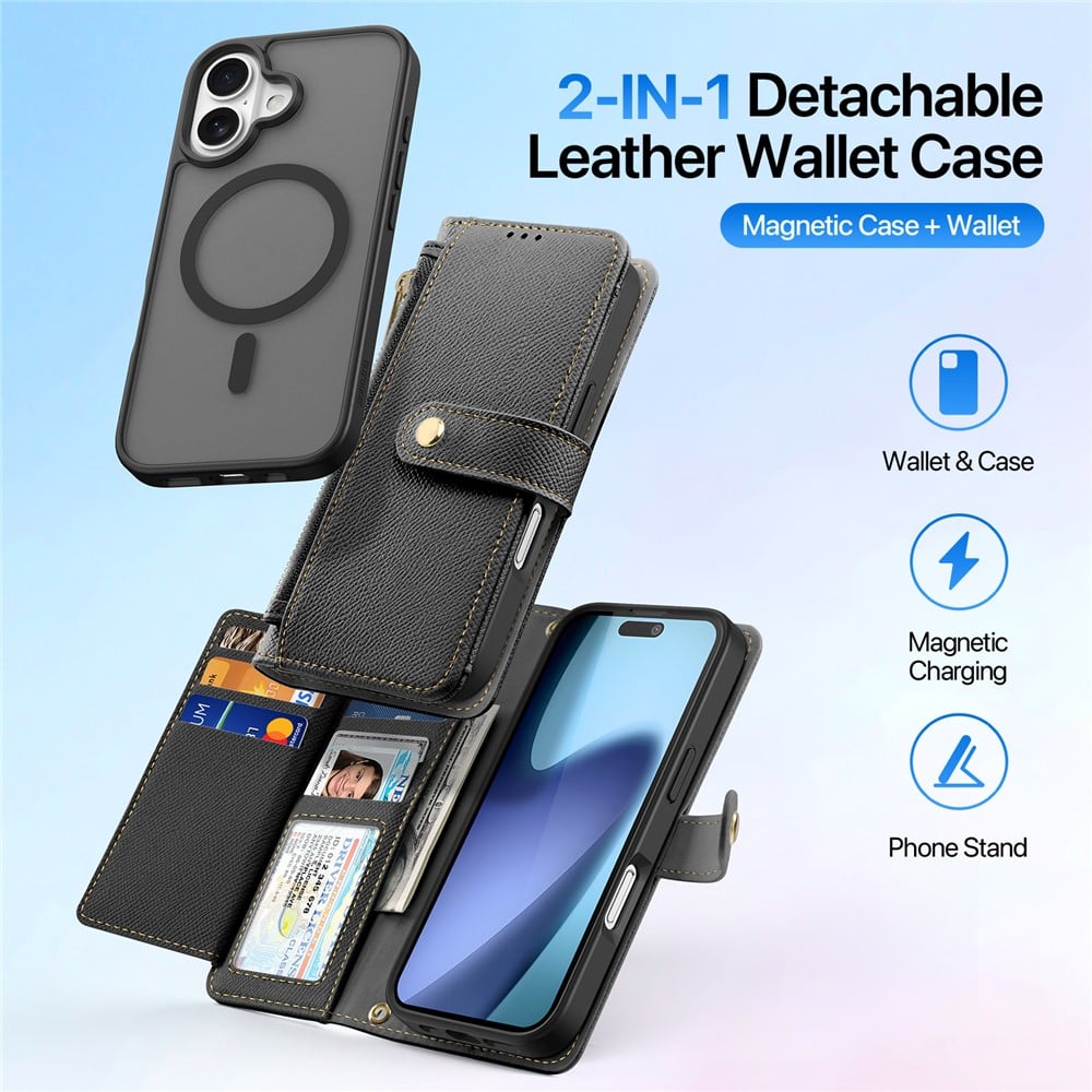 CASE + FLIP COVER (MAG) LEATHER PARA IPHONE 17 NORMAL 6.3 - 3