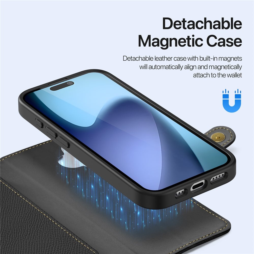 CASE + FLIP COVER (MAG) LEATHER PARA IPHONE 17 NORMAL 6.3 - 5