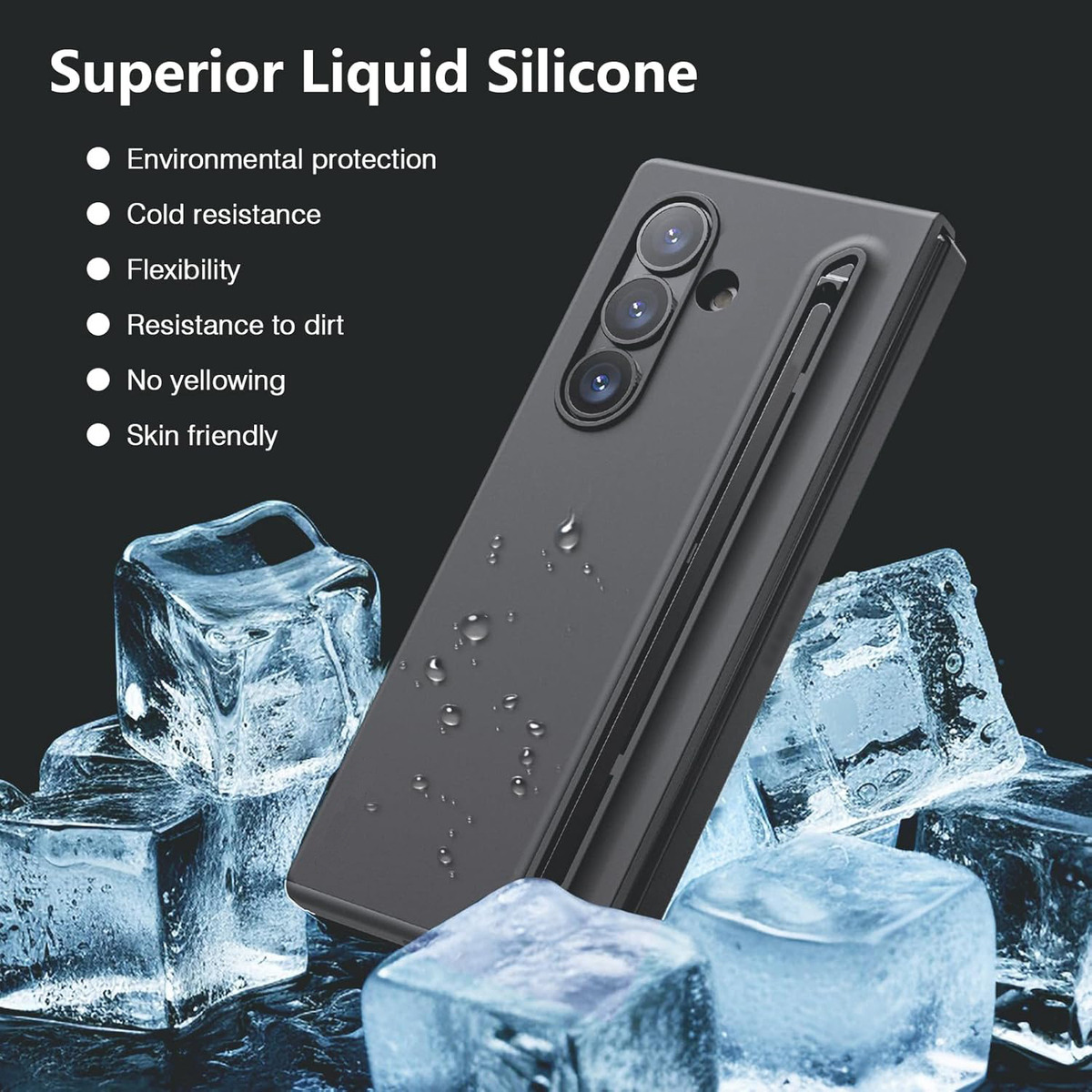 FUNDA CASE + LAPIZ PARA GALAXY Z FOLD7 FOLD 7 + STYLUS BLACK - 5