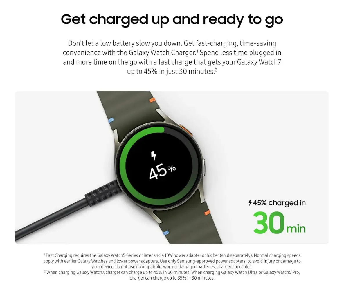 CARGADOR SAMSUNG GALAXY WATCH8 44MM 40MM 46MM (FAST CHARGE) - 6