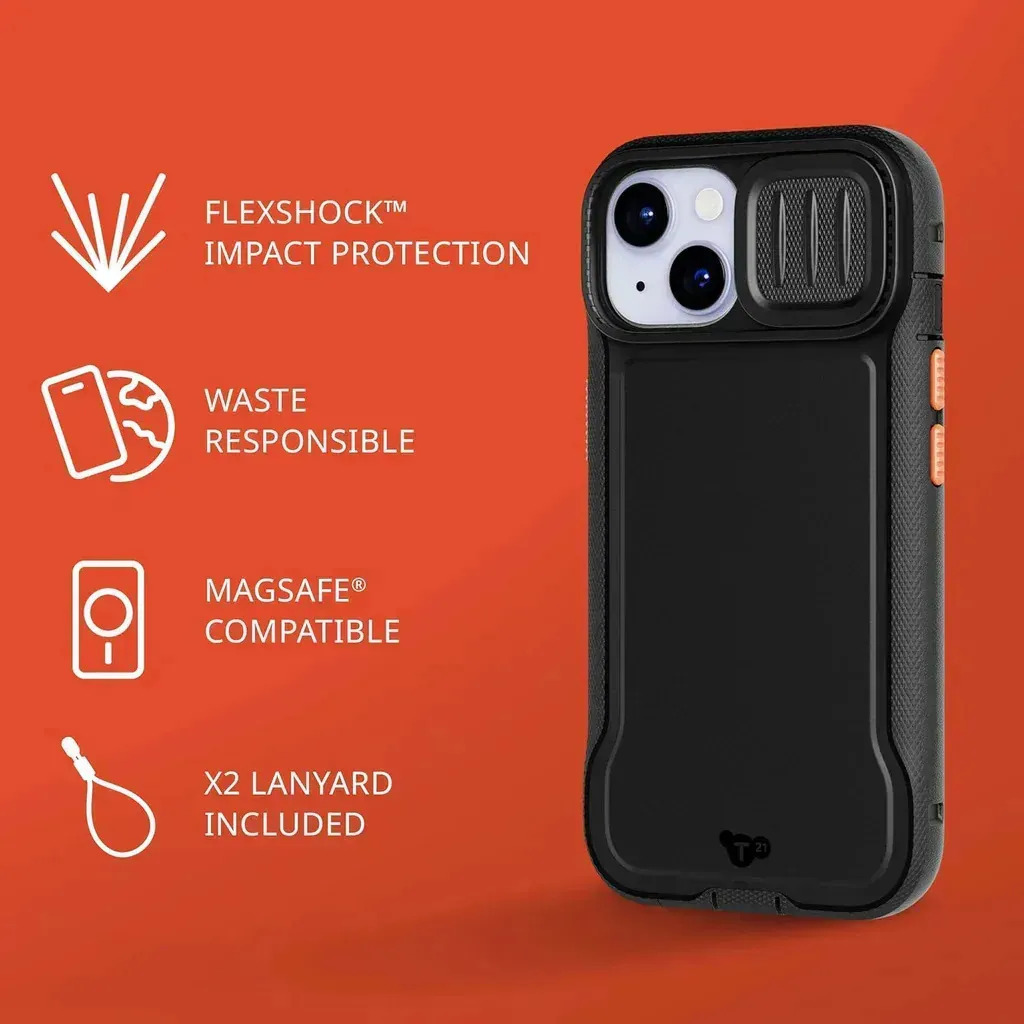 CASE + MICA TECH21 EVO MAX (MAG) PARA IPHONE 15 NORMAL 6.1 - 3