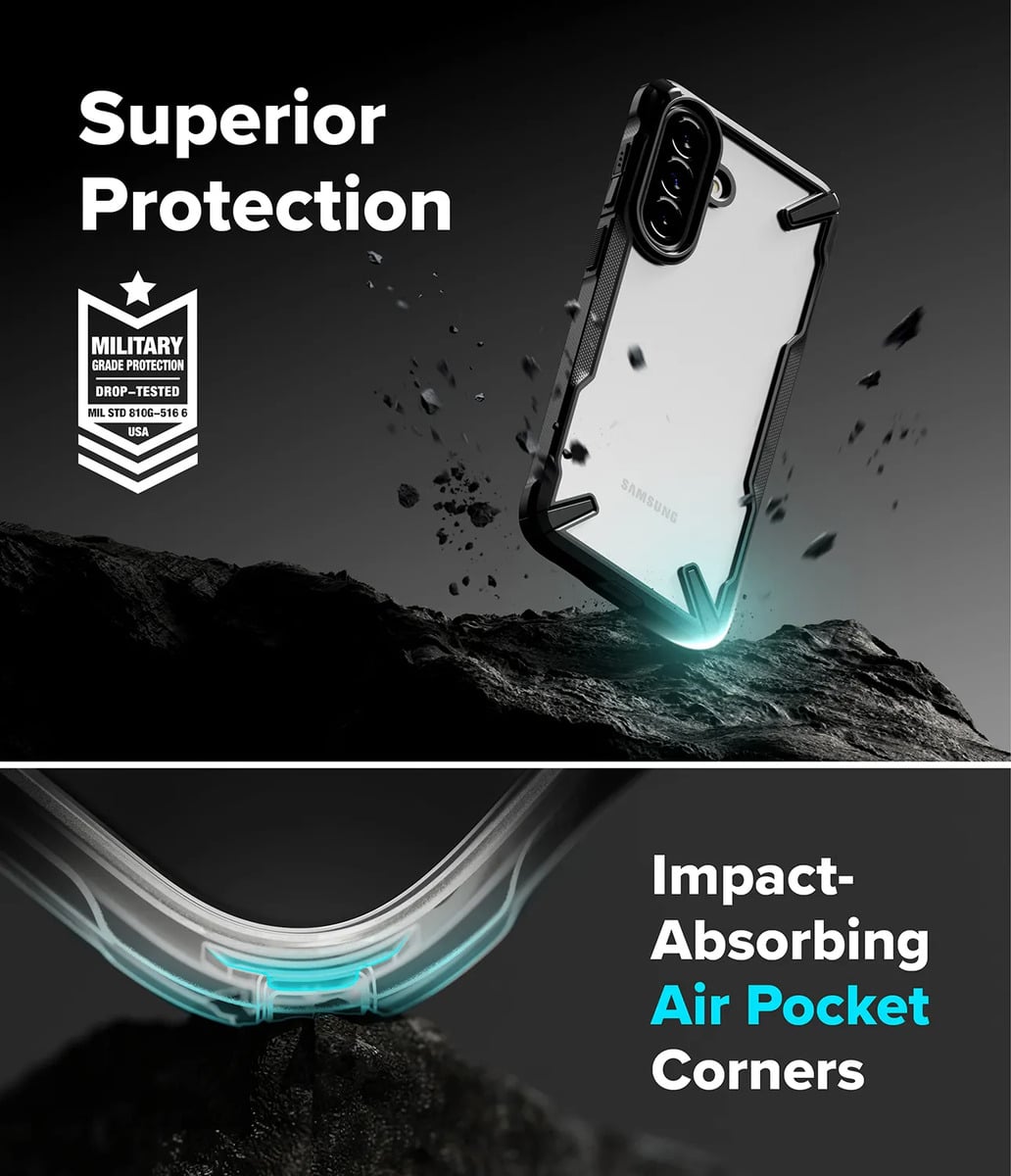 CASE RINGKE FUSION X PARA GALAXY A57 5G (2026) BLACK - 6