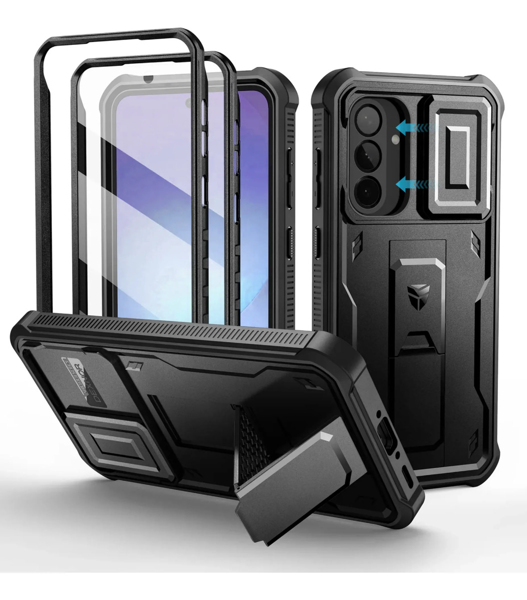 CASE DEXNOR PARA GALAXY A57 5G 2026 PROTECTOR 360° NEGRO - 1