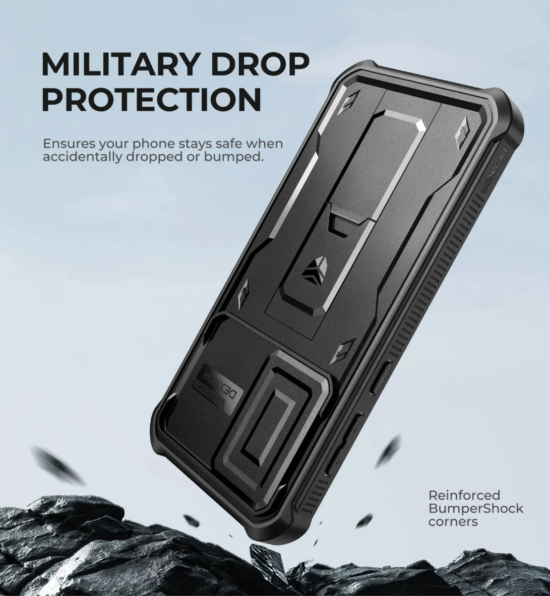 CASE DEXNOR PARA GALAXY A57 5G 2026 PROTECTOR 360° NEGRO - 6