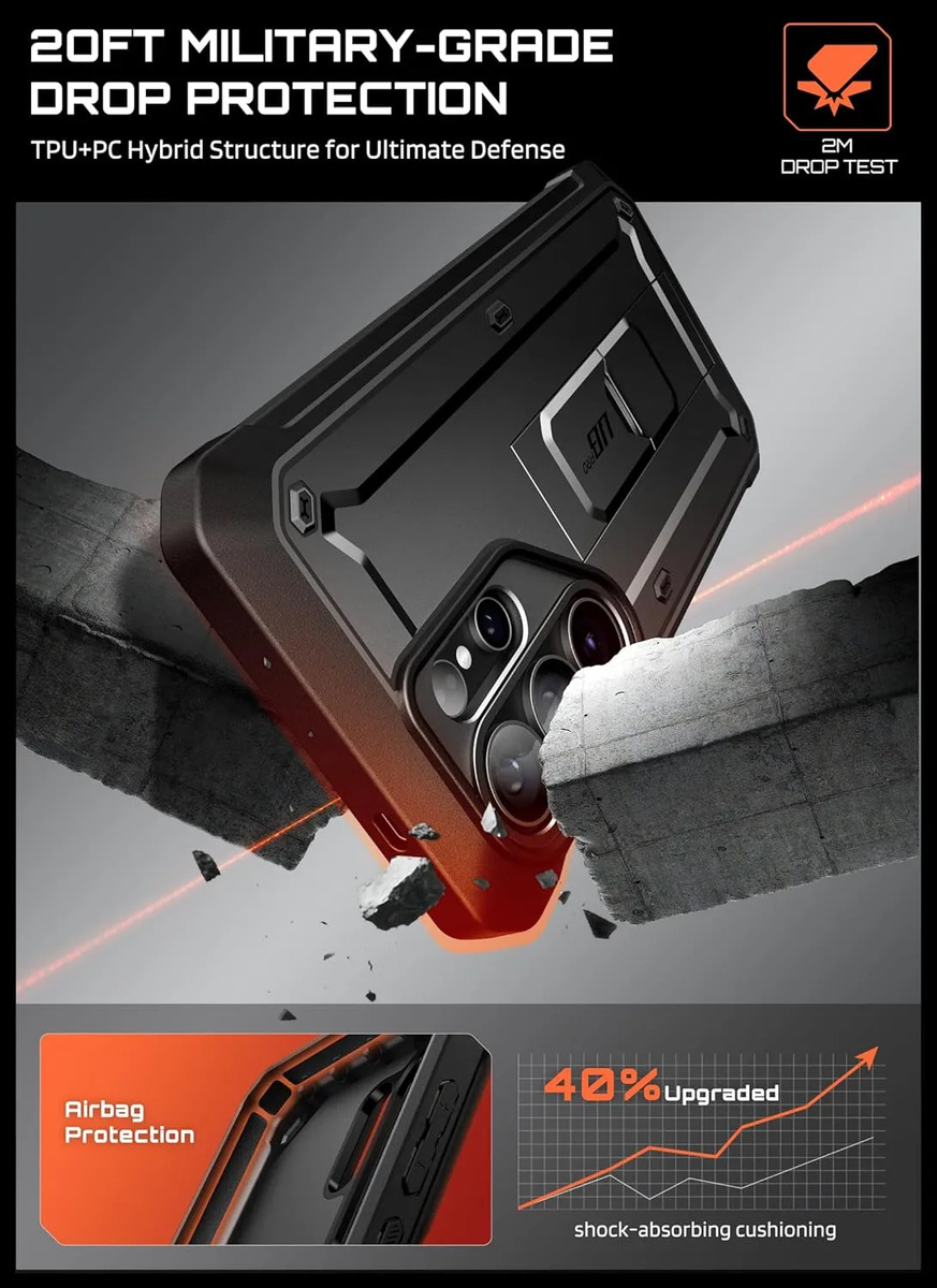 CASE SUPCASE UB PRO 360° PARA GALAXY S26 ULTRA BLACK + MICA - 3