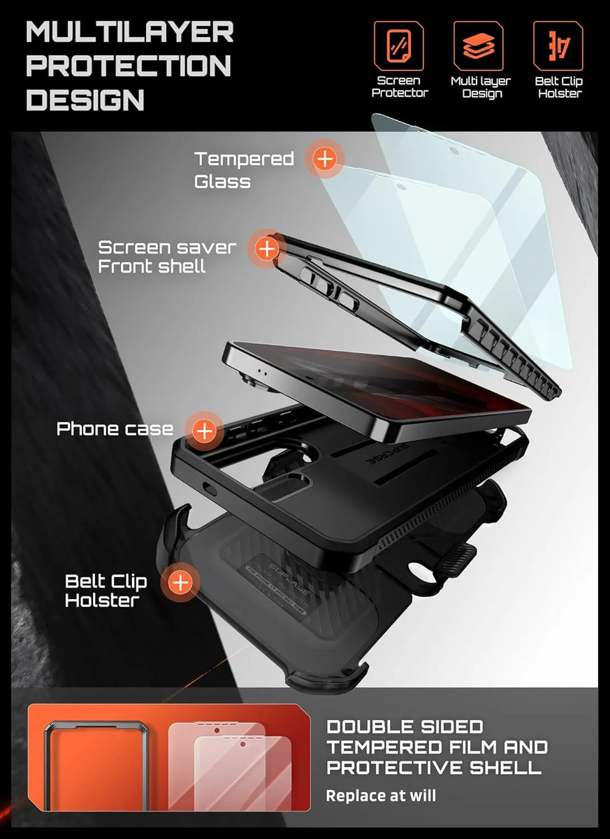CASE SUPCASE UB PRO 360° PARA GALAXY S26 ULTRA BLACK + MICA - 4