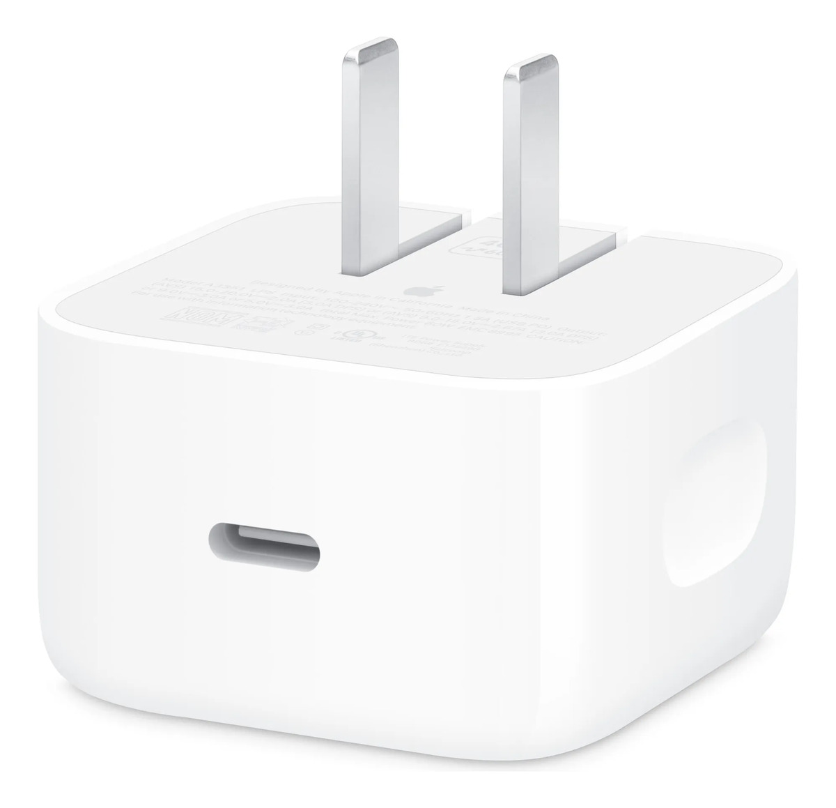 CARGADOR DE PARED APPLE 40W USB-C CARGA RÁPIDA A3351 MAX 60W BLANCO - 1
