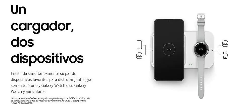 CARGADOR INALÁMBRICO SAMSUNG WIRELESS CHARGER DUO 15W PARA GALAXY S26 PLUS ULTRA (CON CARGADOR DE PARED 25W) - 3