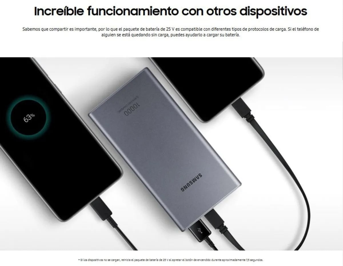 SAMSUNG BATERÍA EXTERNA 25W BATTERY PACK POWER BANK 10000 PARA GALAXY S26 PLUS ULTRA - 3