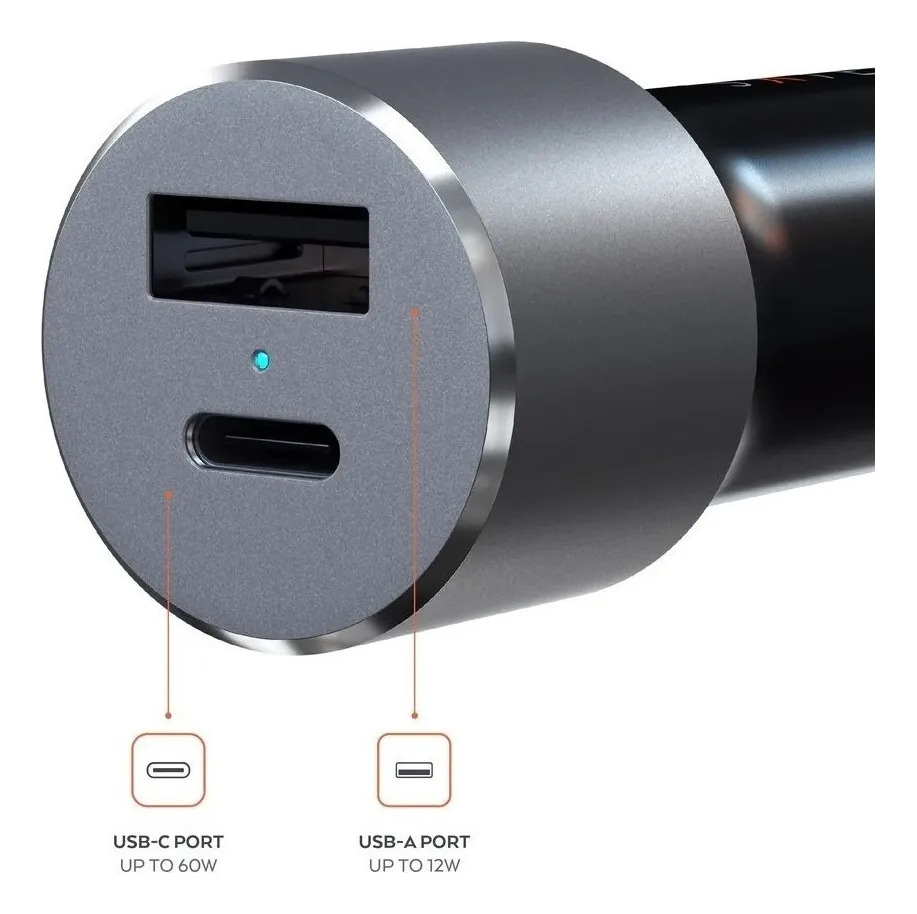 SATECHI CARGADOR DE AUTO 72W PARA GALAXY A57 A37 - 2