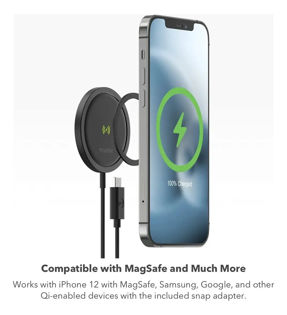 CARGADOR MAGNÉTICO MOPHIE (MAG) 15W PARA IPHONE 17E (2026) - 5