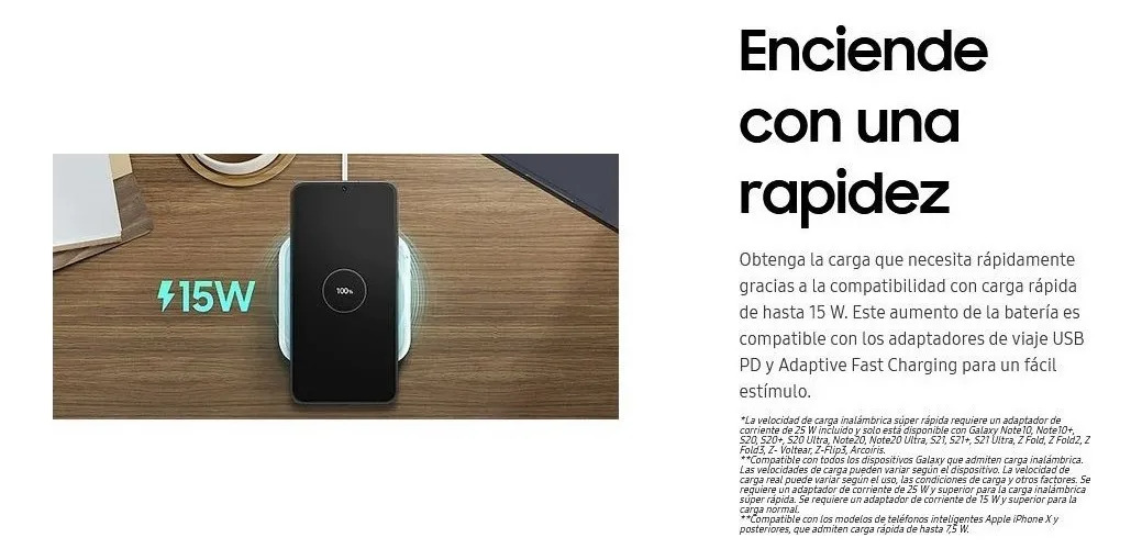 CARGADOR INALÁMBRICO SAMSUNG SUPER FAST WIRELESS CHARGER PAD 15W GALAXY S26 PLUS ULTRA - 6
