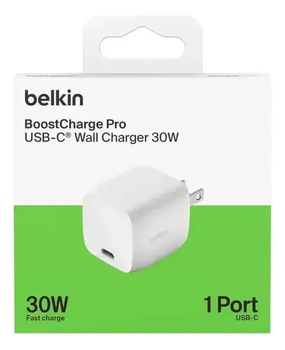 CARGADOR DE PARED BELKIN 30W PARA IPHONE 17E (2026) (CUBO) - 1