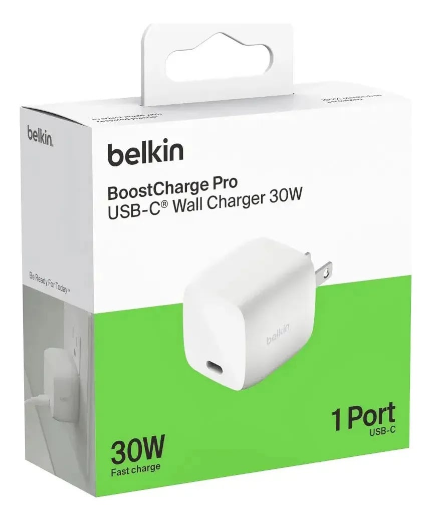 CARGADOR DE PARED BELKIN 30W PARA IPHONE 17E (2026) (CUBO) - 3
