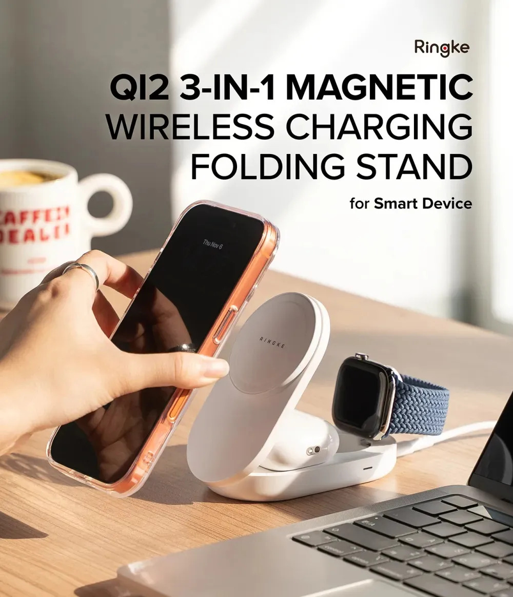 RINGKE CARGADOR 3EN1 QI2 25W (MAG) APPLE WATCH ULTRA 3RA 49MM - 3