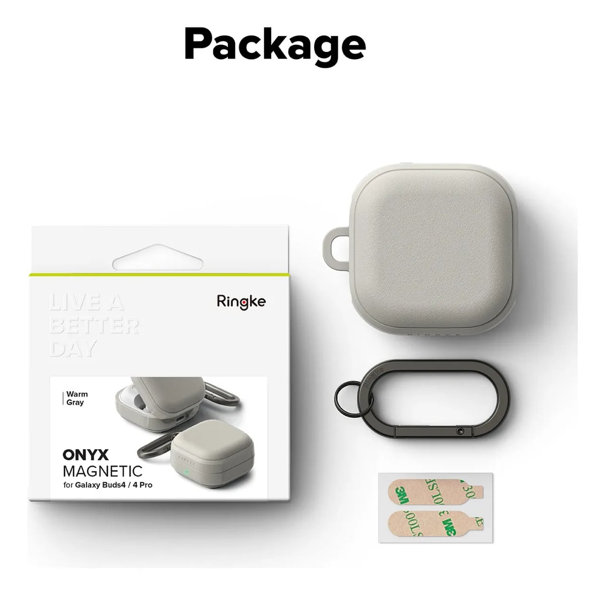 CASE RINGKE ONYX (MAG) PARA GALAXY BUDS4 / BUDS4 PRO W. GRAY - 3