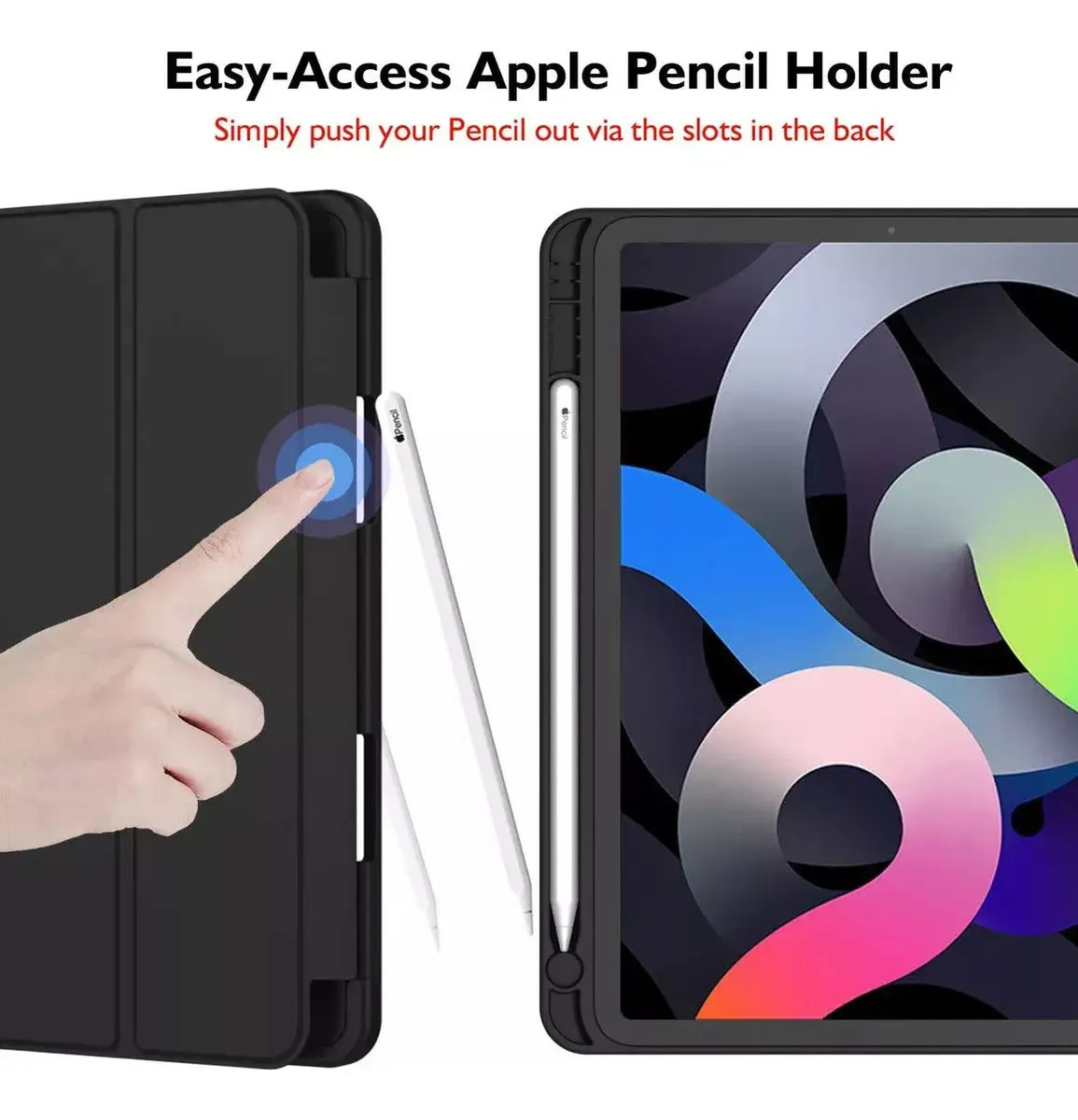 MICA + SMART CASE PARA IPAD AIR 11 M4 CHIP (2026) A3459 A3460 A3463 NEGRO - 2