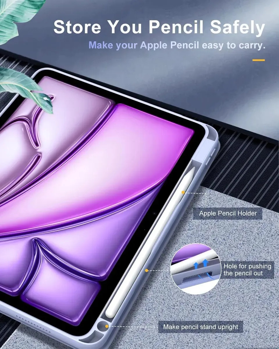FUNDA CASE PARA IPAD AIR 11 M4 CHIP (2026) A3459 A3460 A3463 LAVANDA - 6