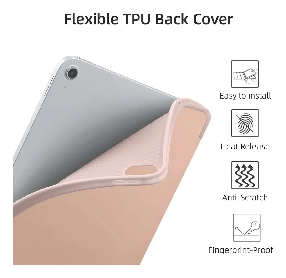 FUNDA SMART CASE PARA IPAD AIR 11 M4 CHIP (2026) A3459 A3460 A3463 ROSE - 2