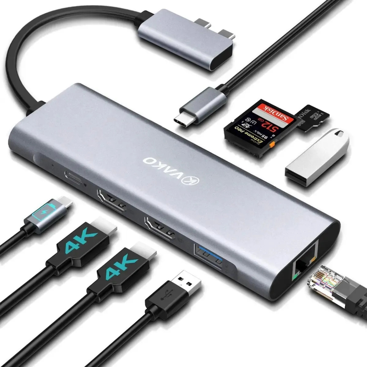 ADAPTADOR HUB VAKO HDMI RED PARA MACBOOK NEO 13 (2026) A3404 - 6