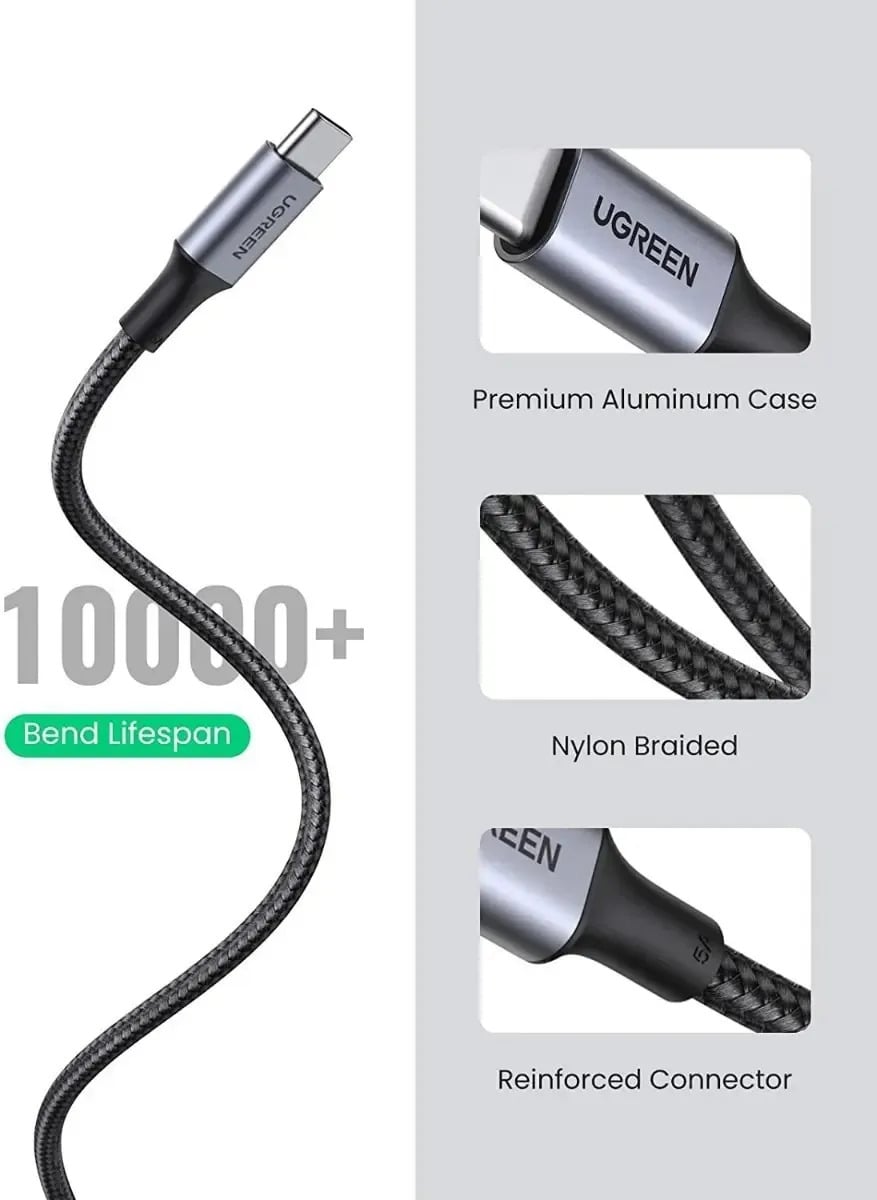 CABLE UGREEN USB-C 100W 2M PARA MACBOOK NEO 13 (2026) A3404 - 3