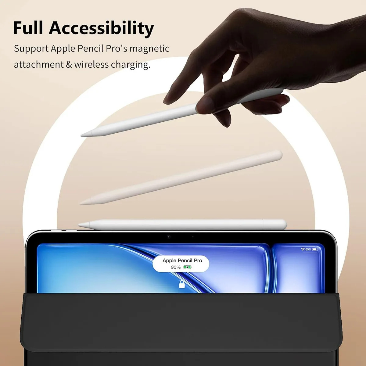 MOKO SMART FOLIO PARA IPAD AIR 13 M4 CHIP (2026) A3461 A3462 A3464 NEGRO - 5