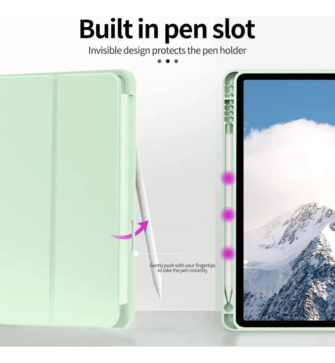 MICA + SMART CASE PARA IPAD AIR 11 M4 CHIP (2026) A3459 A3460 A3463 VERDE MENTA - 3