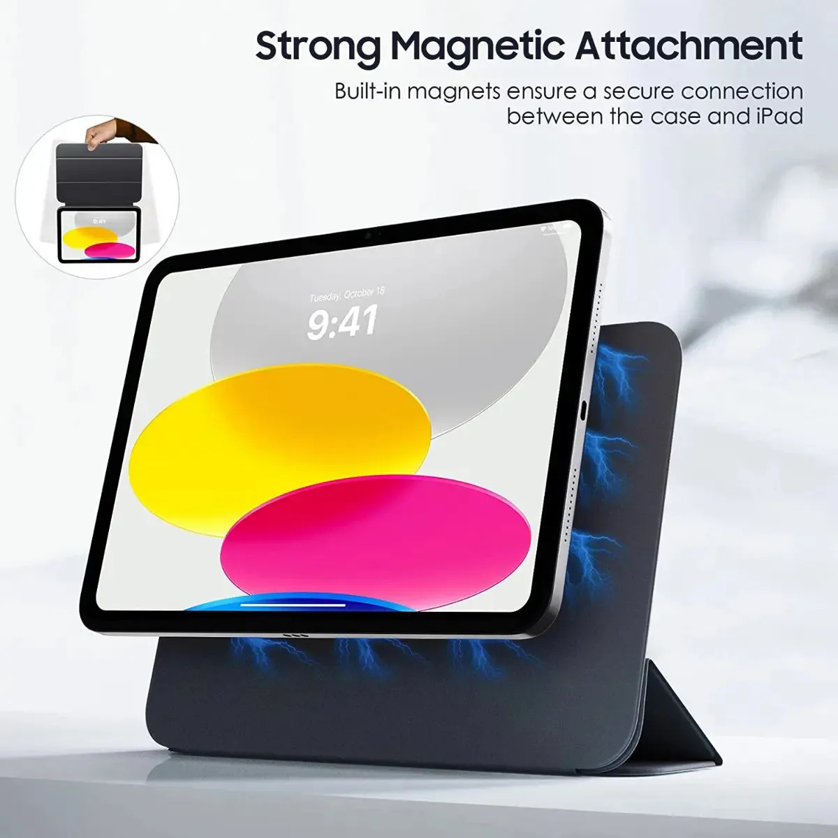 MOKO SMART FOLIO PARA IPAD 10MA GEN (2022) A2696 A2757 BLACK - 4
