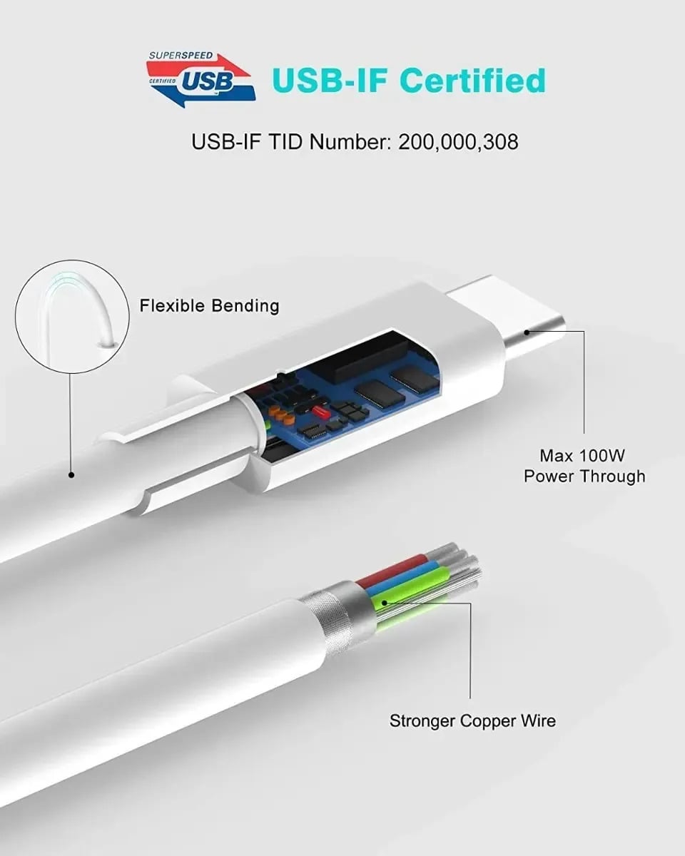 CABLE SZPOWER USB-C 100W 2M PARA MACBOOK NEO 13 (2026) A3404 - 2