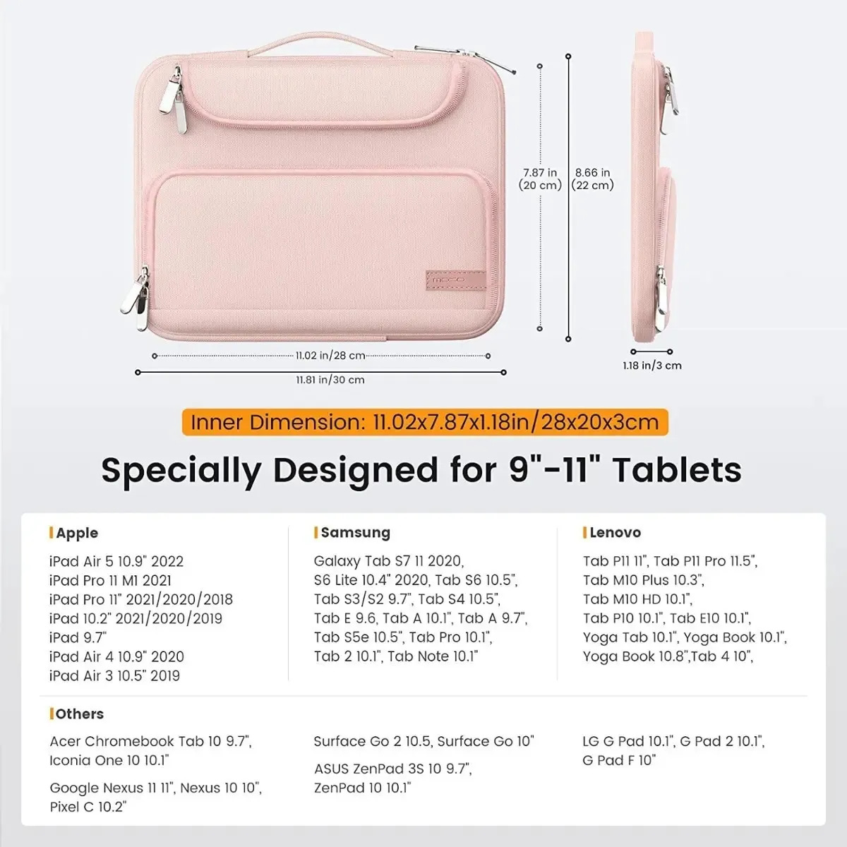 MOKO FUNDA BAG PARA IPAD AIR 11 M4 CHIP (2026) A3459 A3460 A3463 ROSE - 2