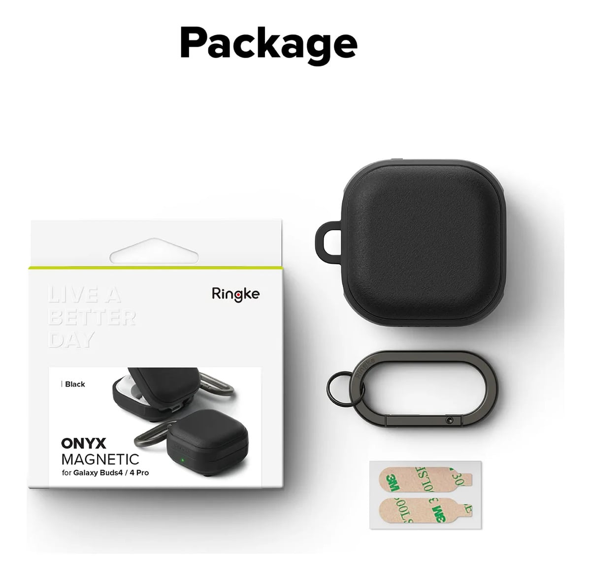 CASE RINGKE ONYX (MAG) PARA GALAXY BUDS4 / BUDS4 PRO NEGRO - 3