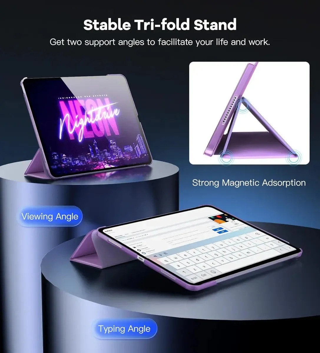 SMART CASE MOKO PARA IPAD AIR 13 M4 CHIP (2026) A3461 A3462 A3464 TARO PURPLE - 2