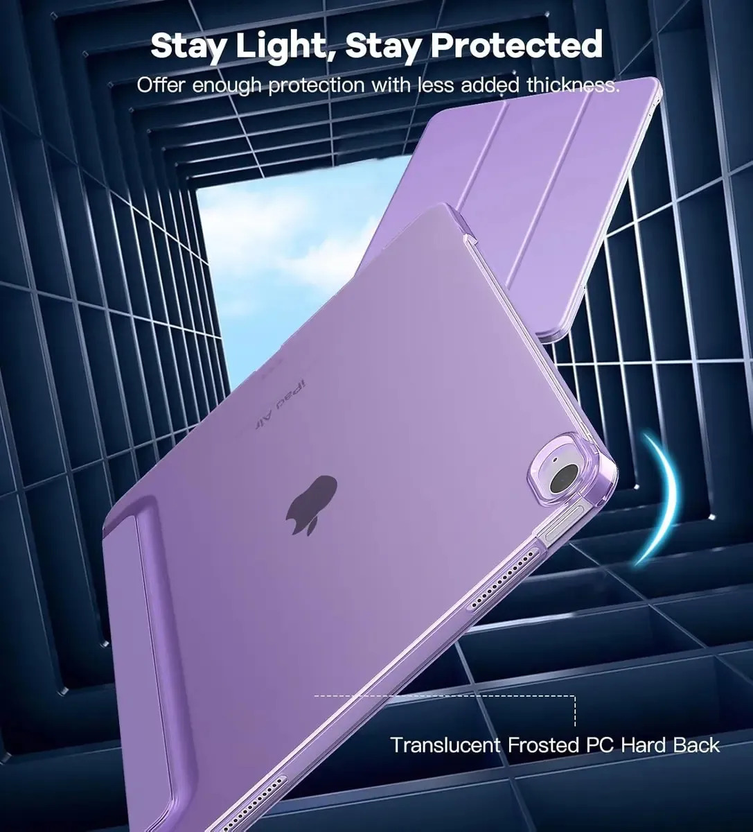 SMART CASE MOKO PARA IPAD AIR 13 M4 CHIP (2026) A3461 A3462 A3464 TARO PURPLE - 3