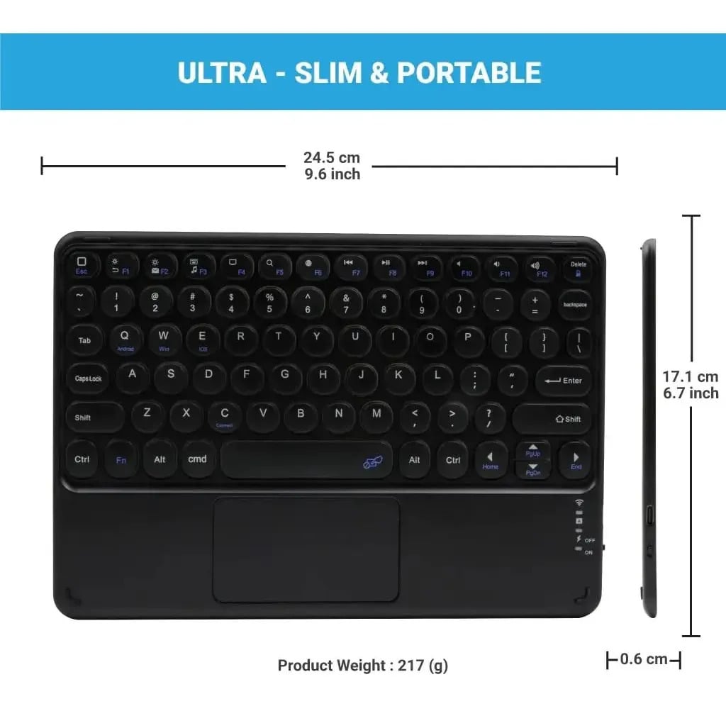 TECLADO PORTÁTIL TOUCHPAD PARA IPAD AIR 11 M4 CHIP (2026) A3459 A3460 A3463 - 3
