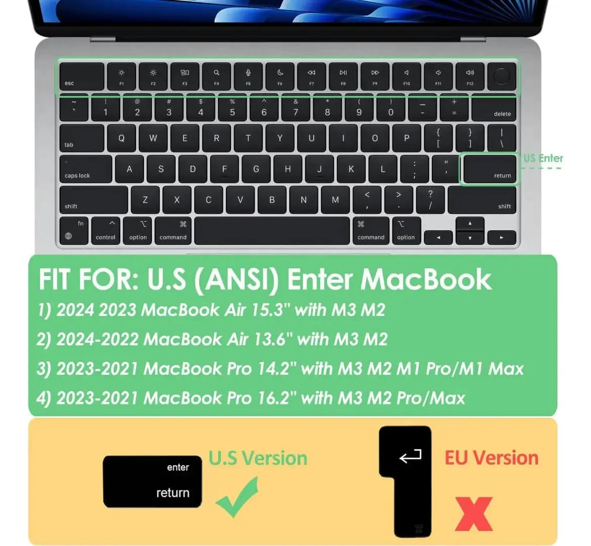 PROTECTOR DE TECLADO INGLÉS PARA MACBOOK NEO 13 (2026) A3404 - 3