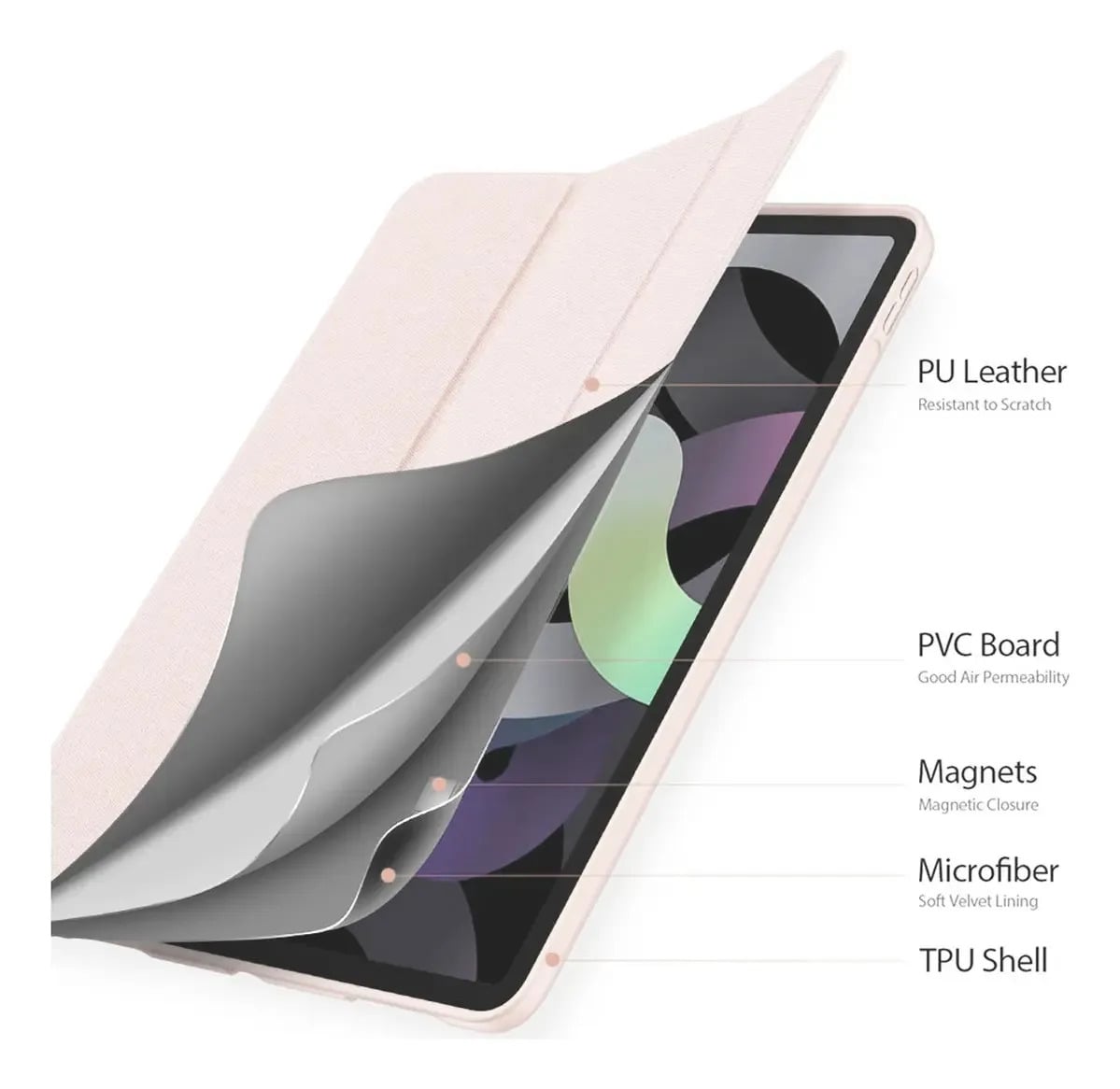 FUNDA SMART CASE PARA IPAD AIR 11 M4 CHIP (2026) A3459 A3460 A3463 SAND - 3