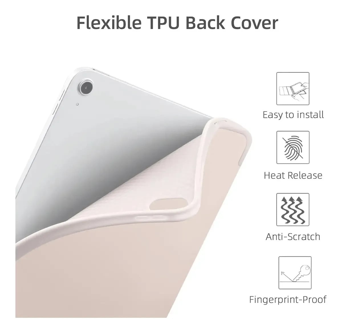 FUNDA SMART CASE PARA IPAD AIR 11 M4 CHIP (2026) A3459 A3460 A3463 SAND - 6